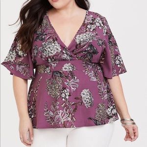 Floral Print Smocked Tie Back Babydoll T